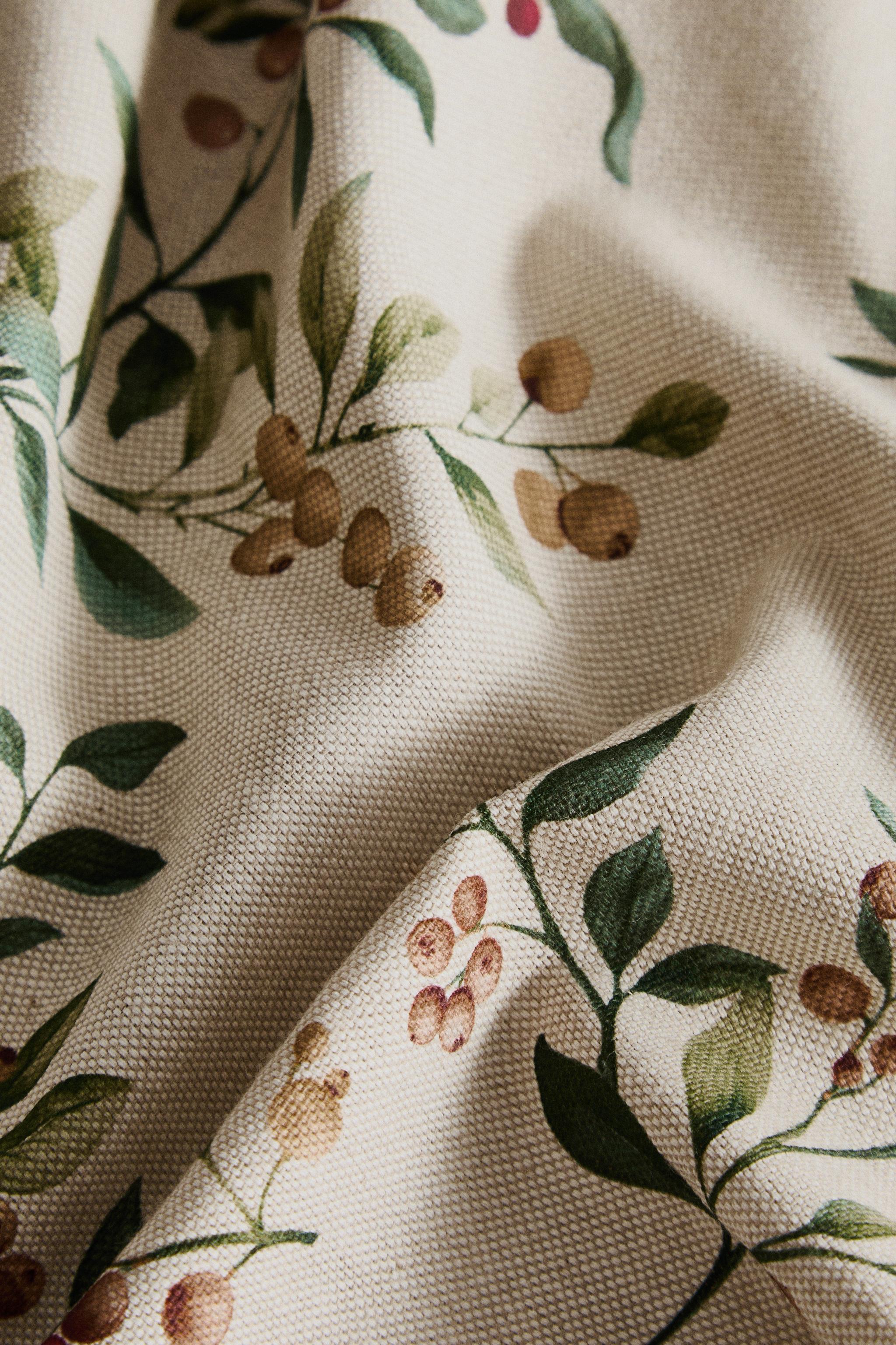 COTTON CHRISTMAS BRANCH TABLECLOTH